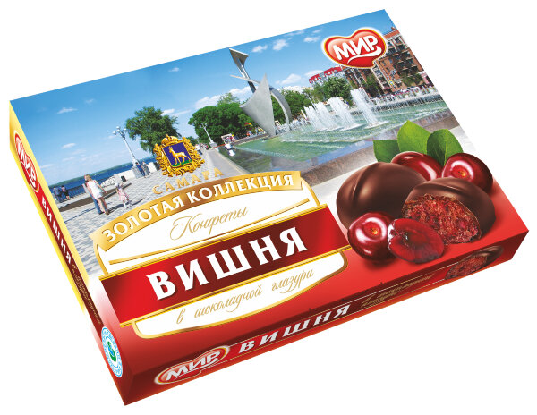 №2 КФ МИР Вишня в шоколадной глазури 160г в Партизанске